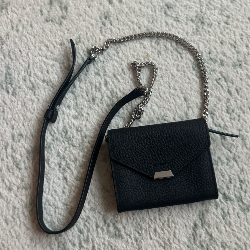 All Saints Black Mini Crossbody Bag